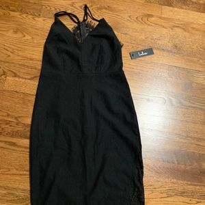 NEW Black Dress with Lace Back LULU'S